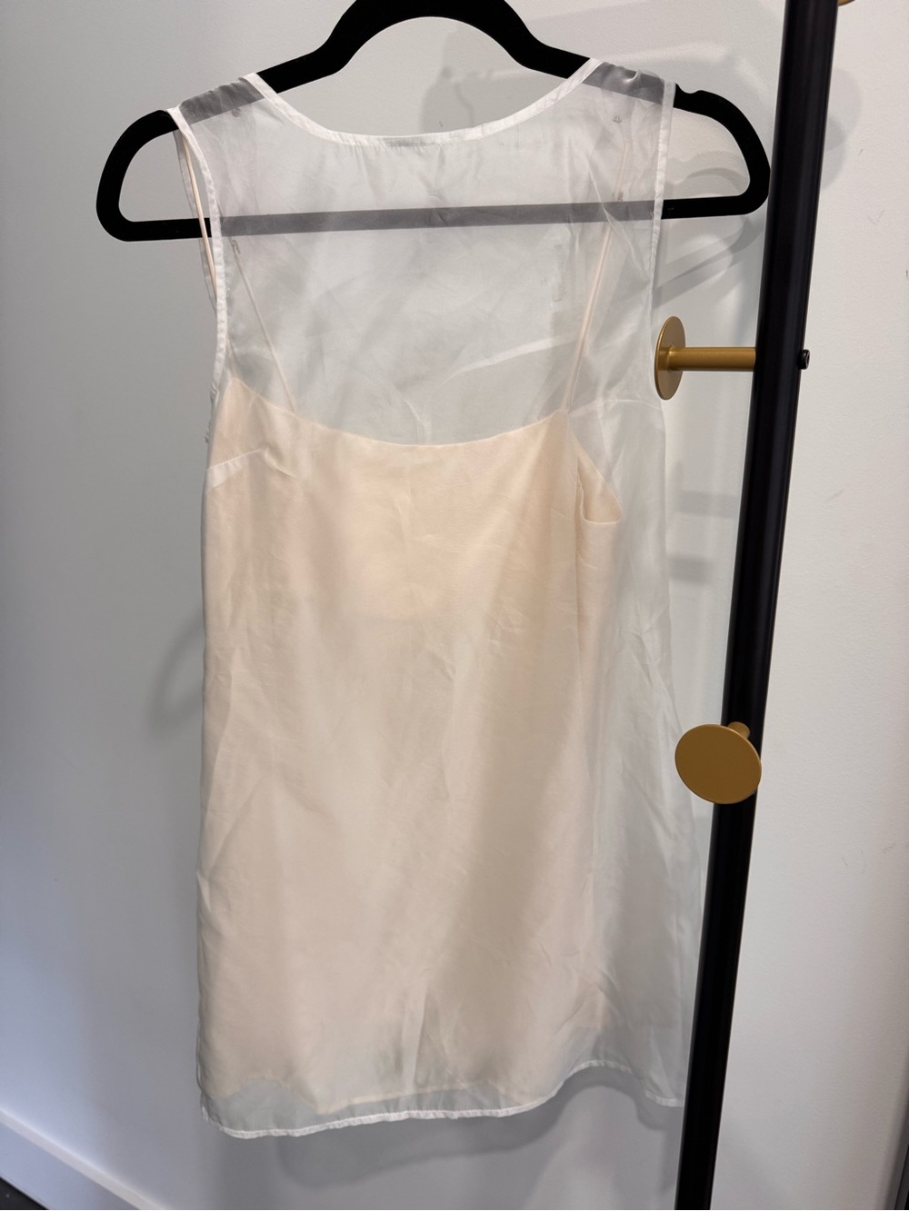Reformation Sheer Overlay Slip - Cream